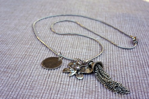 Collier Argente 3 Pendentifs