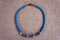 Collier Perles Bleu Azur-1